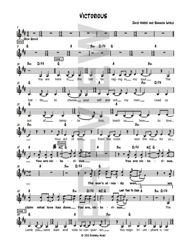 Victorious Sheet Music — EVERNEW